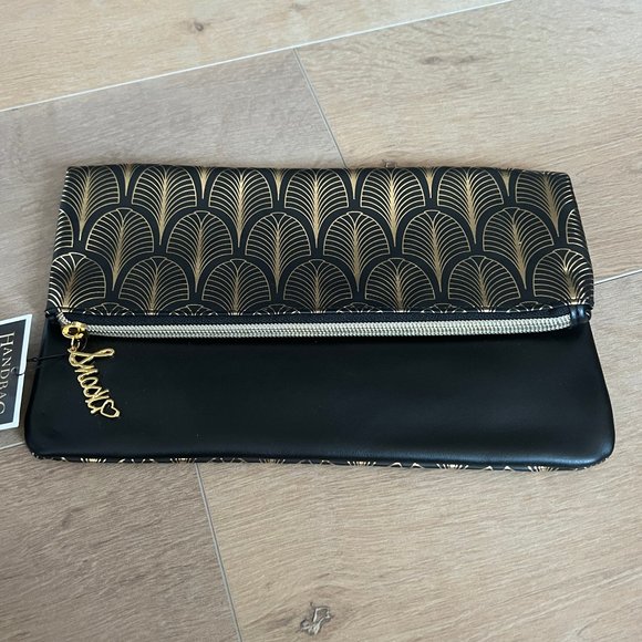 Foldover Clutch with Zipper Closure - Picture 1 of 7